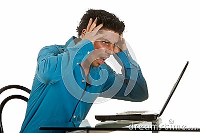 Computer crash Stock Photo