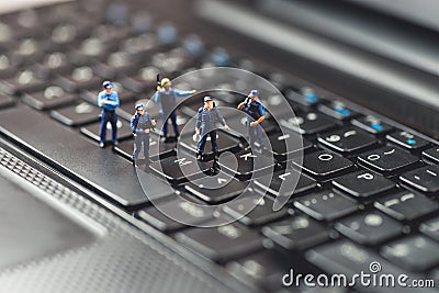 Computer Crime Concept. Macro photo Stock Photo