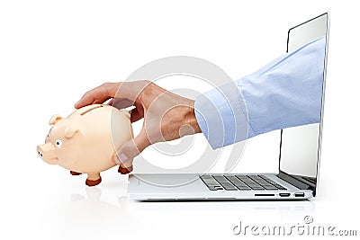 Computer Cyber Crime Security Scam Stock Photo