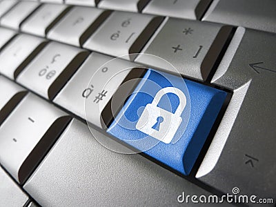 Computer Data Security Key Stock Photo