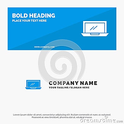 Computer, Desktop, Device, Hardware, Pc SOlid Icon Website Banner and Business Logo Template Vector Illustration