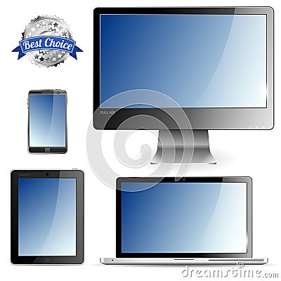 Computer Devices Vector Illustration