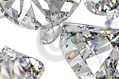 luxury diamond gem, 3d rendering Cartoon Illustration