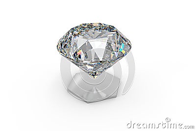 luxury diamond gem, 3d rendering Cartoon Illustration