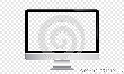 Computer display blank screen vector frame Vector Illustration