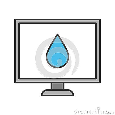 Computer display calibration color icon Vector Illustration