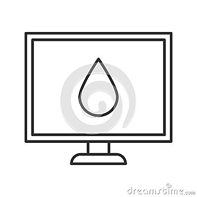 Computer display calibration linear icon Vector Illustration