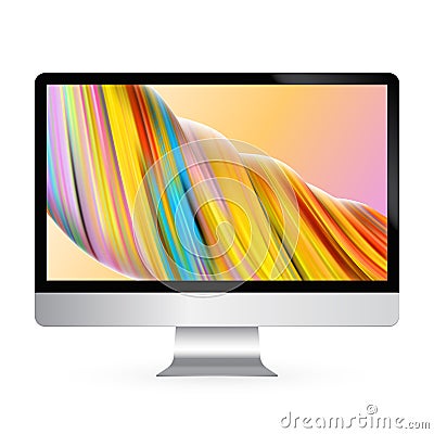 Computer display color screen vector model Vector Illustration