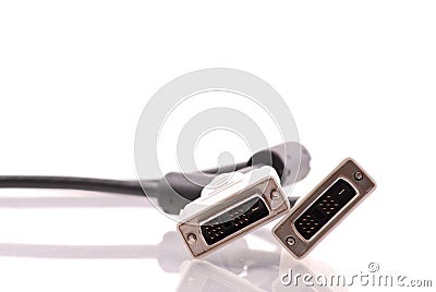 Computer DVI Connections Stock Photo