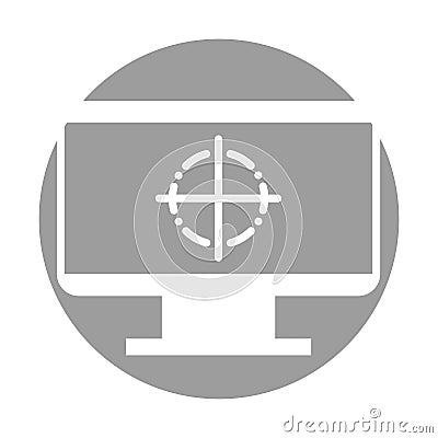 Computer electronic work Vector Illustration