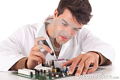 Computer engineer Stock Photo