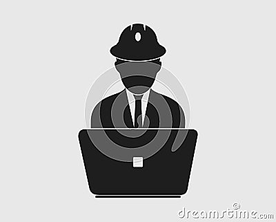 Computer Engineer Icon. Vector Illustration