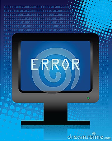 Computer error Vector Illustration