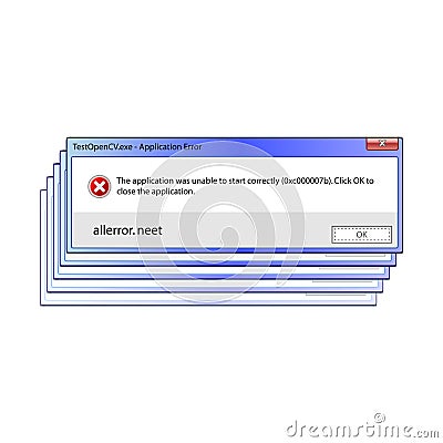 Computer error display screen vector Vector Illustration