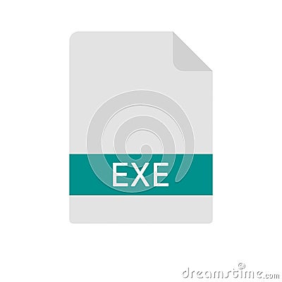 Computer Exe file or exe file format ion vector Vector Illustration