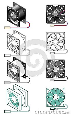 Computer fan Vector Illustration