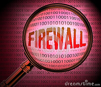 Computer Firewall Indicates No Access 3d Rendering Stock Photo