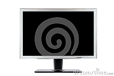 Computer flat wide screen Stock Photo