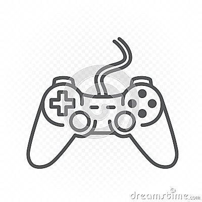 Computer gamepad line icon Vector Illustration