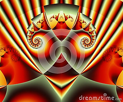 Computer generated abstract colorful fractal artwork Stock Photo