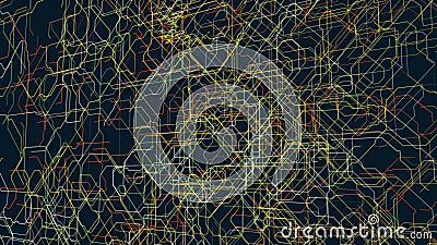 Computer generated abstract image of highlighted lines Stock Photo