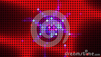 Computer generated bright display of running dottes lights. 3D rendering of led background Stock Photo
