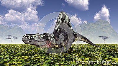 Archosaur Arizonasaurus Cartoon Illustration