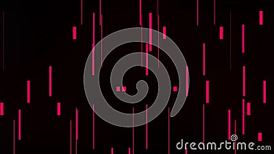Computer generated fast short shapes lines. 3d rendering of the many vertical beams. Chaotic background. Stock Photo