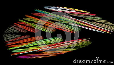 Computer-generated fractal image with a geometric abstraction Stock Photo
