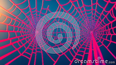 A Computer Generated Image Of A Spider Web. Generative AI Stock Photo