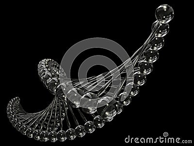 Computer generated model of DNA Stock Photo