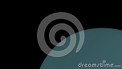 Computer generated rotation of the planet Uranus in cosmic stellar space. 3d rendering of an abstract background Stock Photo