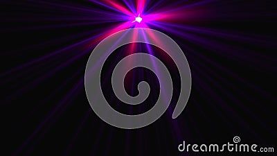 Computer generated shiny star with rotating beams of light. 3d rendering of dynamic background Stock Photo