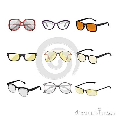 computer glasses set cartoon vector illustration Cartoon Illustration