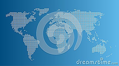 Computer graphic World map Vector Illustration