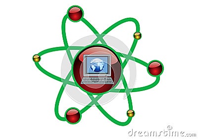 Computer Green Technology Illustration Stock Photo