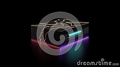 Computer hack warning concept of attacking. Generative AI Stock Photo