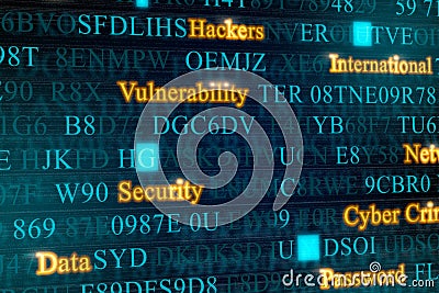 Computer hacking concept. Network security. Computer crimen. Stock Photo