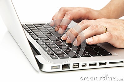 Computer hand Stock Photo