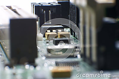 Computer hardware - motherboard Stock Photo