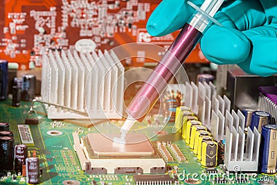 Computer hardware repair and fixing concept Stock Photo