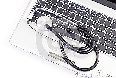 Computer Health Check Stock Photo