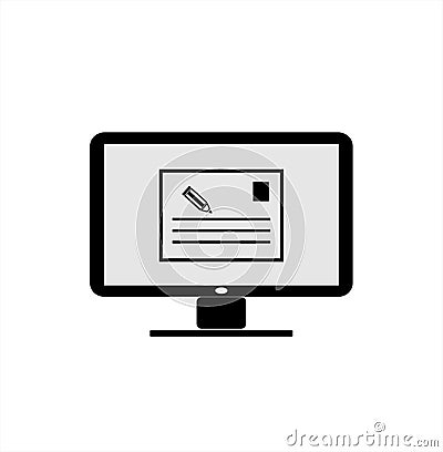 Computer icons create document file Vector Illustration