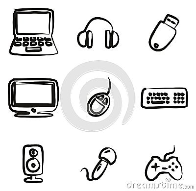 Computer Icons Freehand Vector Illustration