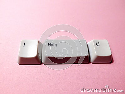 Computer key button with the words Stock Photo