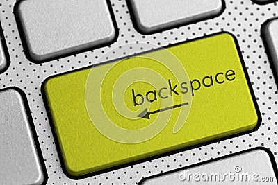 Computer keyboard backspace button Stock Photo