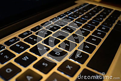 computer keyboard closeup Editorial Stock Photo