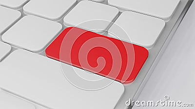 Computer keyboard with red key , Business finance concept 3D rendering Stock Photo