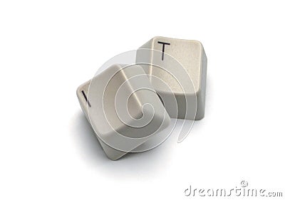 IT Computer Keys with Clipping Path Stock Photo