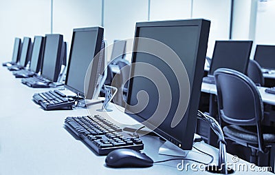 Computer Lab Stock Photo